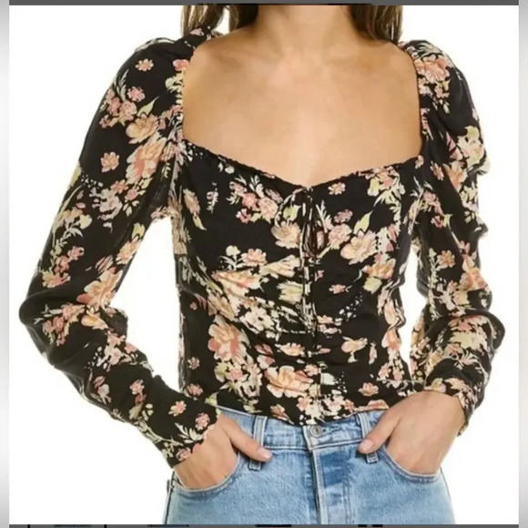 FREE PEOPLE HILARY floral print top - Picture 4 of 7